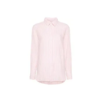 Polo Ralph Lauren Line Ligh Long Sleeve Button Front Shirt Sunfade Orange/White Strp