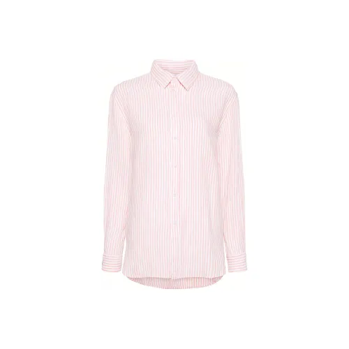 Polo Ralph Lauren Line Ligh Long Sleeve Button Front Shirt Sunfade Orange/White Strp