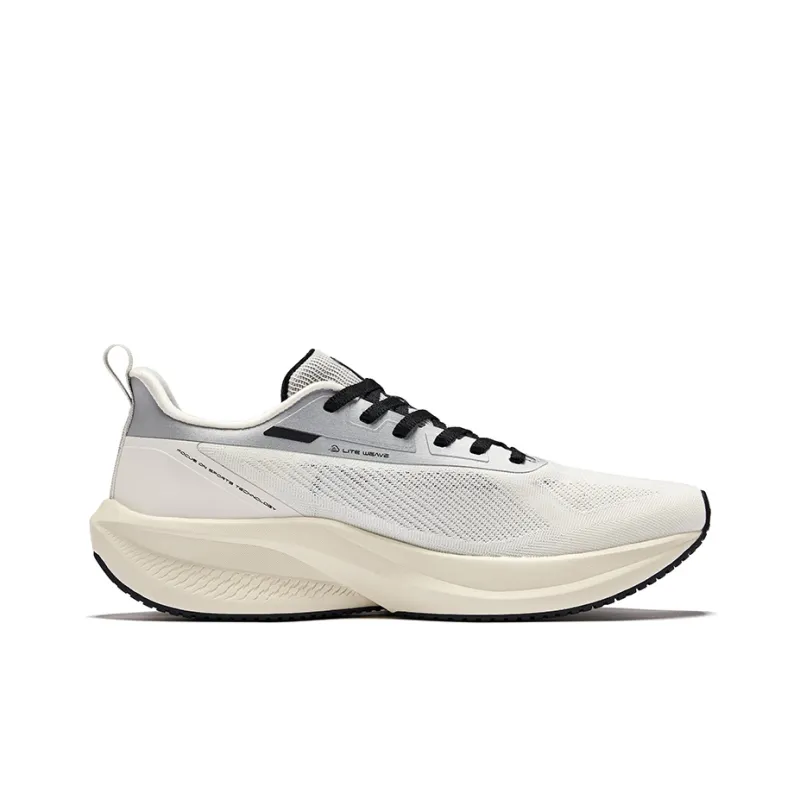 Erke Lightning 4 Running Shoes Men Low Top Microcrystal White/Bright Silver-1