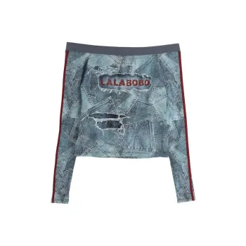 LALABOBO T Shirts Women's Blue