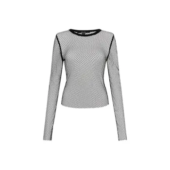 Ksubi Net Mesh Long Sleeve Top 'Black'