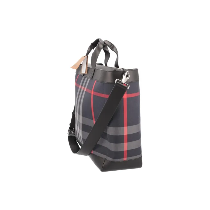 Burberry Canvas Tote Bag, Shopping Bag, Shoulder Bag, Crossbody Bag, Handbag Unisex Marine Blue-3