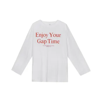 XINBANGBANG Drop Shoulder Sleeve T Shirt Women's White