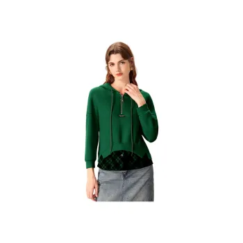 FENHONGMALI Sweatshirt Women's Green