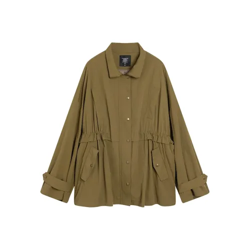 Ouyang Jackets Coats Women's Apricot Yellow