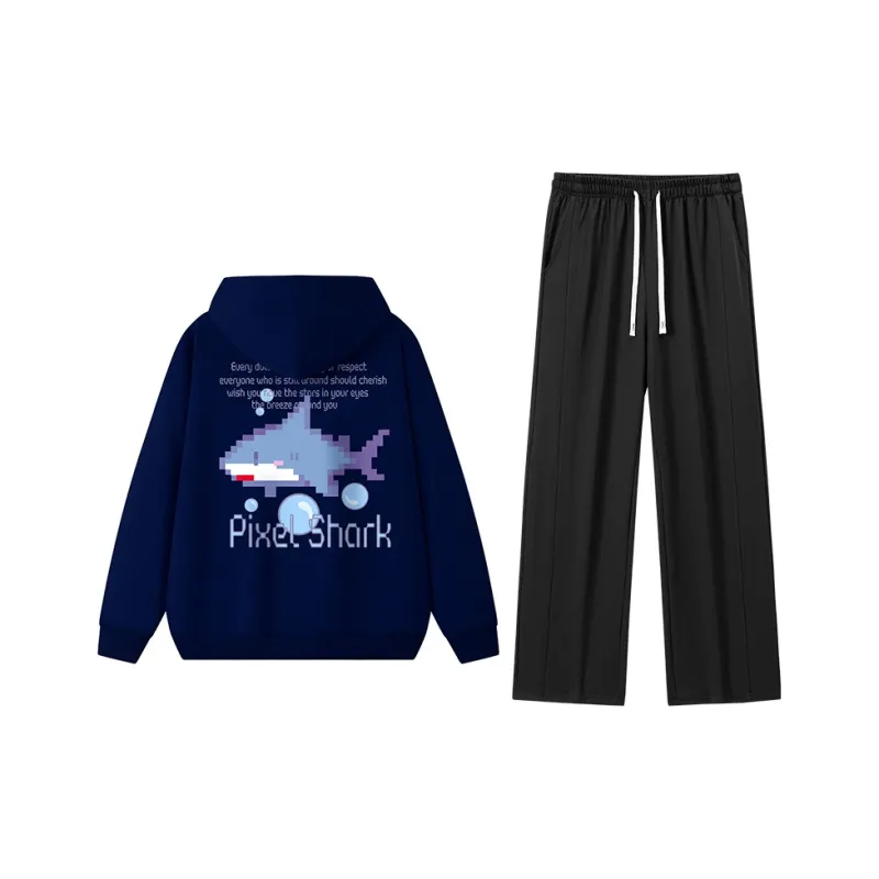 Small Columns Under The Sea Sweatshirt Set Unisex-62