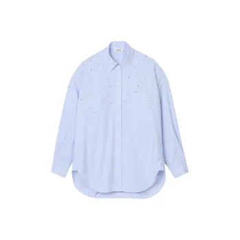 Sandro Rhinestoned Cotton Shirt