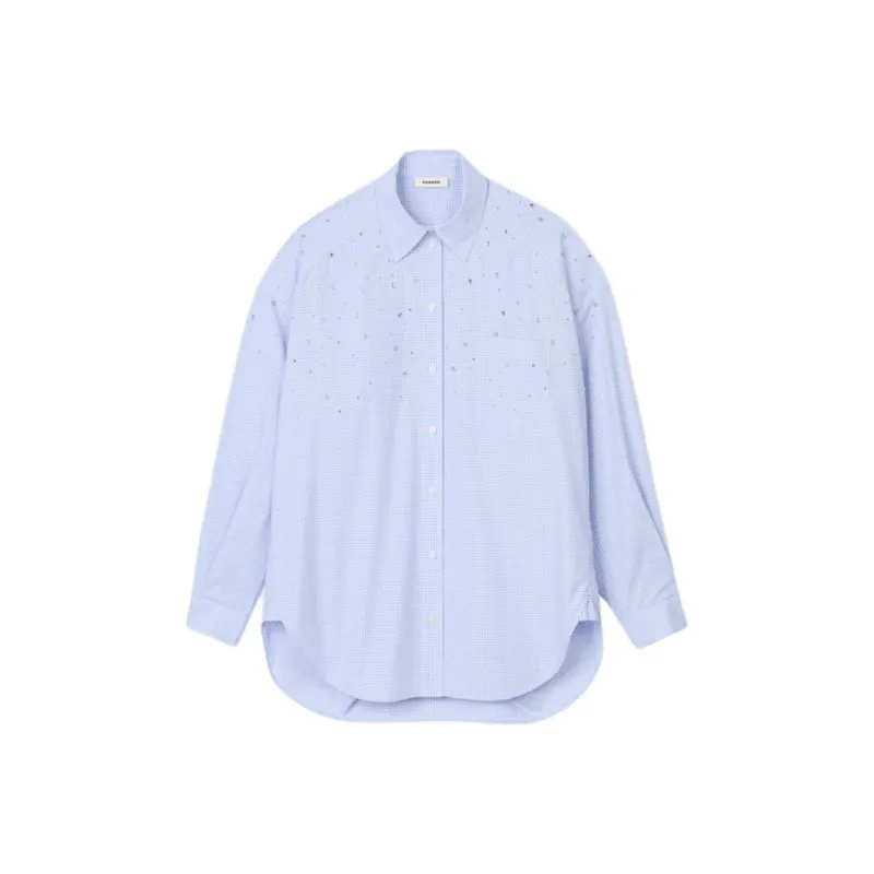 Sandro Rhinestoned Cotton Shirt-0