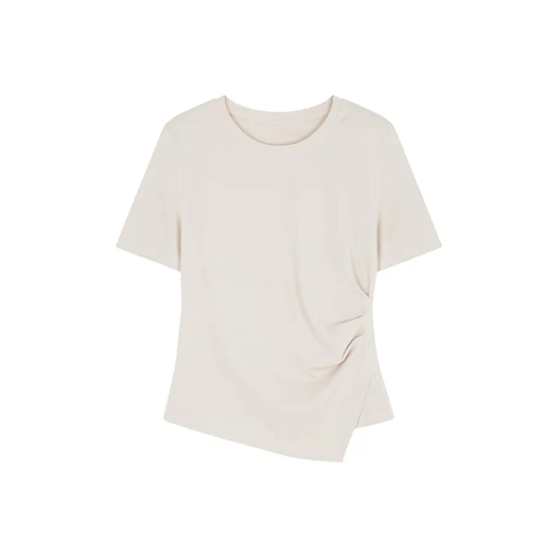 IHIMI Regular T Shirt Women's Cream Apricot-0
