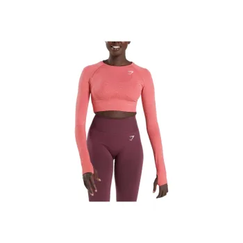GYMSHARK T-Shirt Women's Chili Red Clay Gray Stone