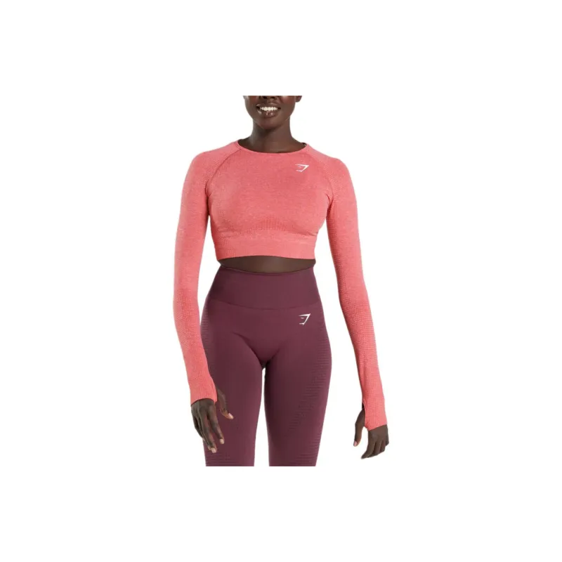 GYMSHARK T-Shirt Women's Chili Red Clay Gray Stone-0
