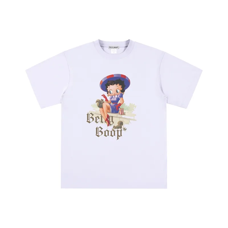 BETTY BOOP Drop Shoulder Sleeve T Shirt Women's-9