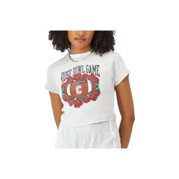 Champion Raglan Sleeve T-Shirt Women's Silver Gray/White