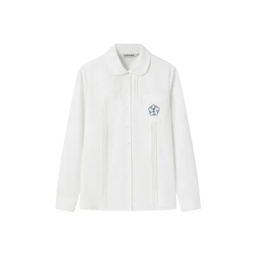 Tokyo Season Shirts Women's Cherry Blossom Time White Long Sleeved