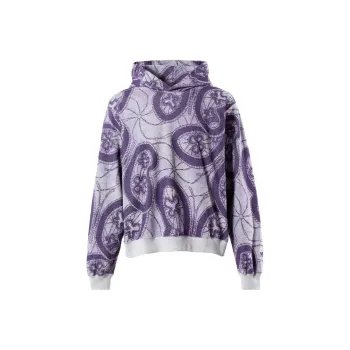 Needles Papillon Pile Jq Classic Hoodie White Purple