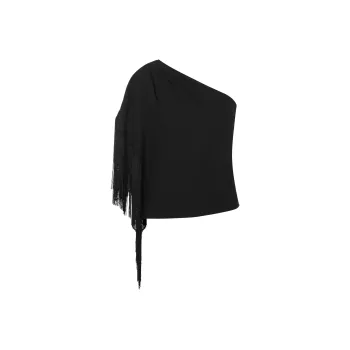 MOSCHINO One shoulder Fringed Blouse