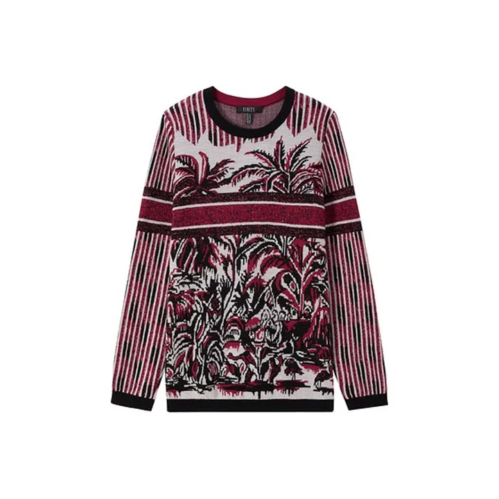 FINITY Knitwear Women's Red Jacquard-0