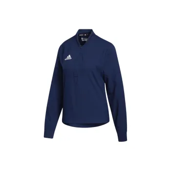 Adidas Under The Lights Long Sleeve 1/4 Zip Sweatshirt Jackets Coats Women's Marine Blue