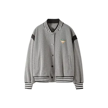 MITUAN Jackets Women's Black White Plaid