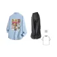 Light Blue+Black Pants (Includes 1 White T-Shirt)