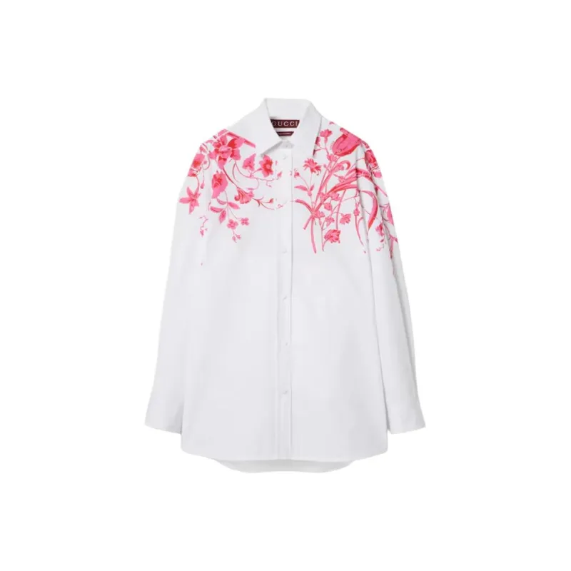 GUCCI Floral Printed Poplin Shirt-0