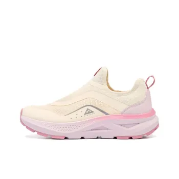 QIAODAN Abrasion Resistant Quick Dry Low Top Trail Running Shoes Women's Beige Pink