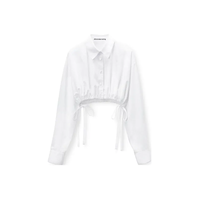 Alexander Wang Rhinestone embellished Cropped Shirt-0