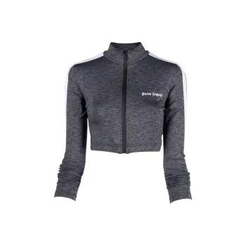 PALM ANGELS Training Long Sleeve Top 'Melange Grey'