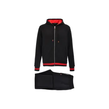 KITON Logo embroidered Hooded Tracksuit