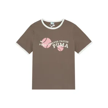 PUMA Set in Sleeve T Shirt Women's Taupe