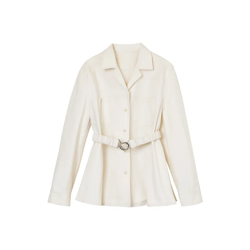 Fstudio Shirts Women's Ecru With Belt-0