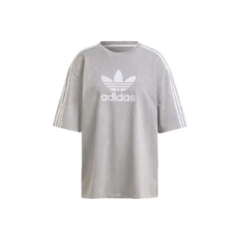 Adidas Originals Washed Out Boyfriend Fit T Shirt Grey Three