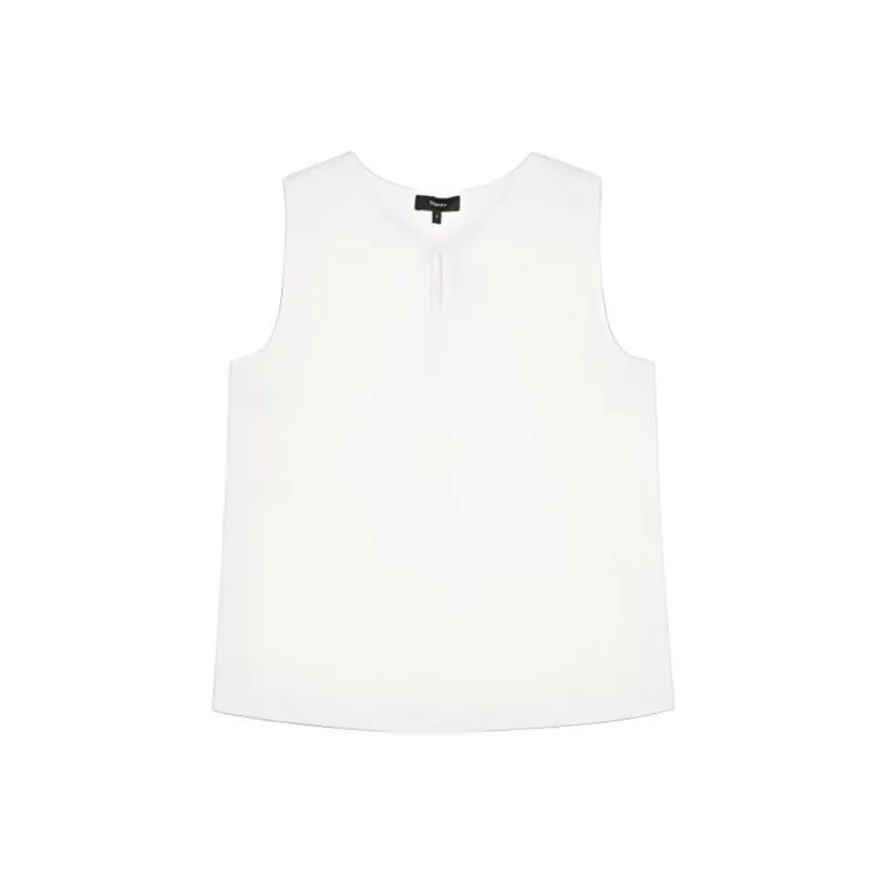 THEORY SS23 Cloud Silk Series Shirts Women's Ivory White-0