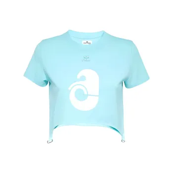 COURREGES Suspenders effect Cropped T shirt
