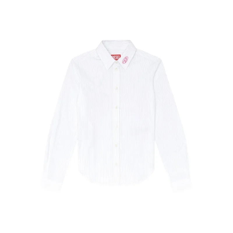 DIESEL C Gisel P2 Oval D Embroidered Striped Shirt-0