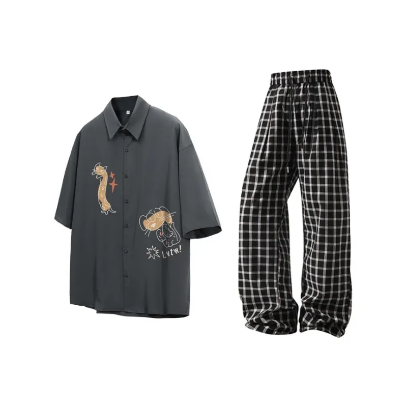 LIVINGTOWN Shirt Matching Set Unisex-4