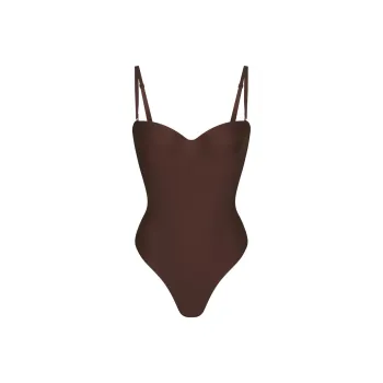 SKIMS BODY UNDERWIRE THONG BODYSUIT Bodysuits Women's COCOA/Cocoa