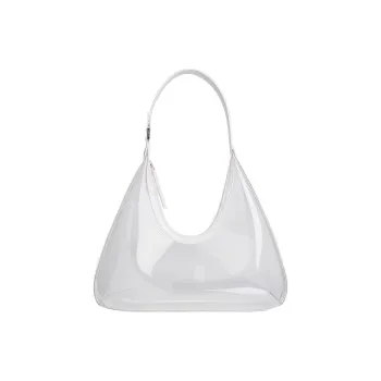 By Far PU Crescent Bag, Handbag, Shoulder Bag Large Size Women's White