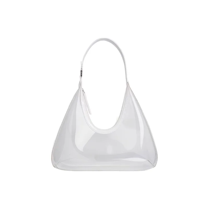 By Far PU Crescent Bag, Handbag, Shoulder Bag Large Size Women's White-0