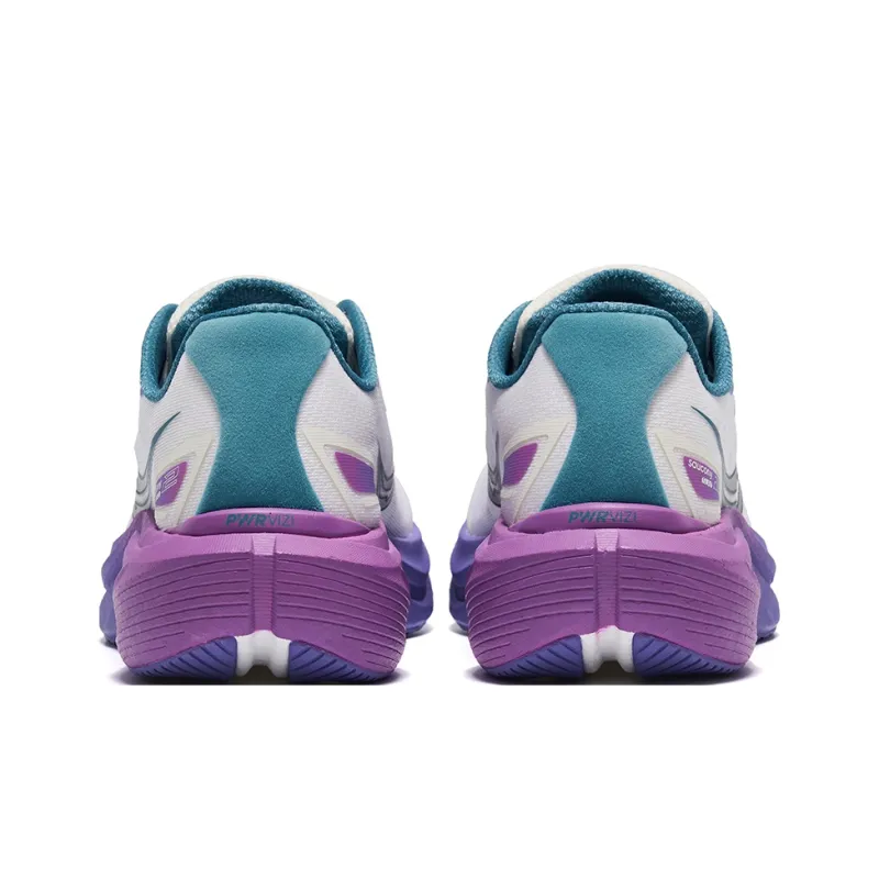 Saucony Slay 2 Anti Slip Wear Resistant Low Top Running Shoes Unisex White Purple-3