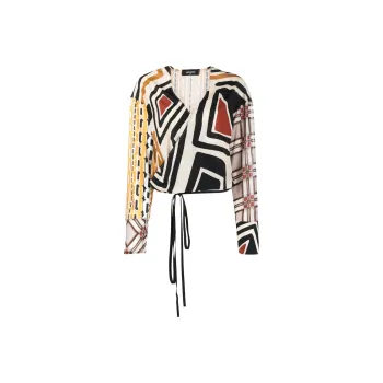 DSQUARED 2 Geometric print Wrap front Blouse