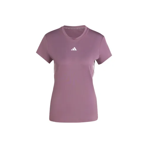 Adidas Women's Hyperglam T Shirt Shadow Fig/White