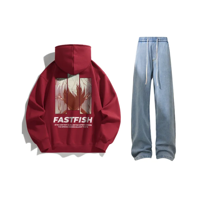FASTFISH x SHENGSIJUE Sweatshirt Set Unisex-34