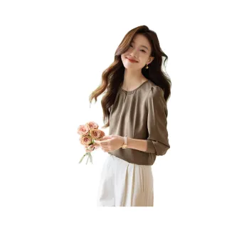 Mo Han Yi Mei Shirt Women's Light Gray Brown