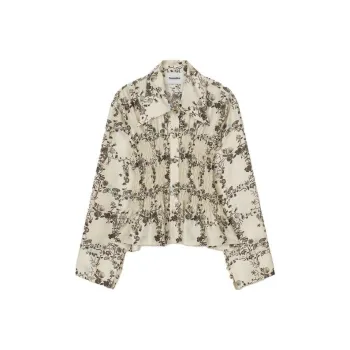 NANUSHKA Shirts Women's Floral Trim Brown