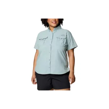 Columbia PFG Bahama Short Sleeve Shirt Shirt Women's Fragmented Blue