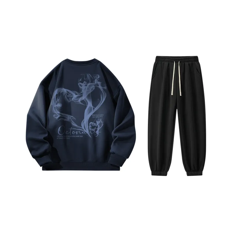 Small Columns Under The Sea Sweatshirt Set Unisex-30