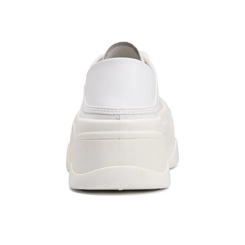 La Chapelle Abrasion Resistant Height Increasing Low Top Skateboard Shoes Women's White-4