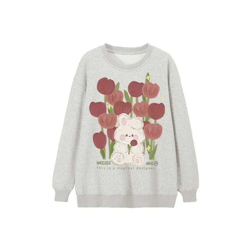 Incolore Sweatshirt Women's White Gray-2
