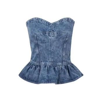 ISABEL MARANT ETOILE Strapless Tops Women's Blue